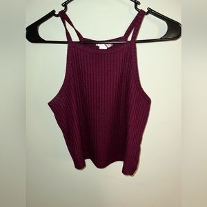 Maroon Crop Top